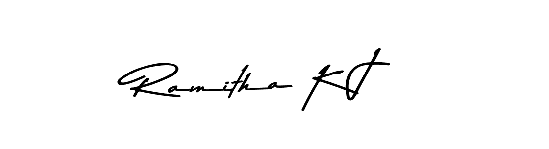 How to Draw Ramitha K J signature style? Asem Kandis PERSONAL USE is a latest design signature styles for name Ramitha K J. Ramitha K J signature style 9 images and pictures png