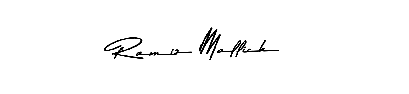 Make a beautiful signature design for name Ramiz Mallick. With this signature (Asem Kandis PERSONAL USE) style, you can create a handwritten signature for free. Ramiz Mallick signature style 9 images and pictures png