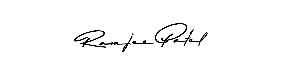 Make a beautiful signature design for name Ramjee Patel. With this signature (Asem Kandis PERSONAL USE) style, you can create a handwritten signature for free. Ramjee Patel signature style 9 images and pictures png