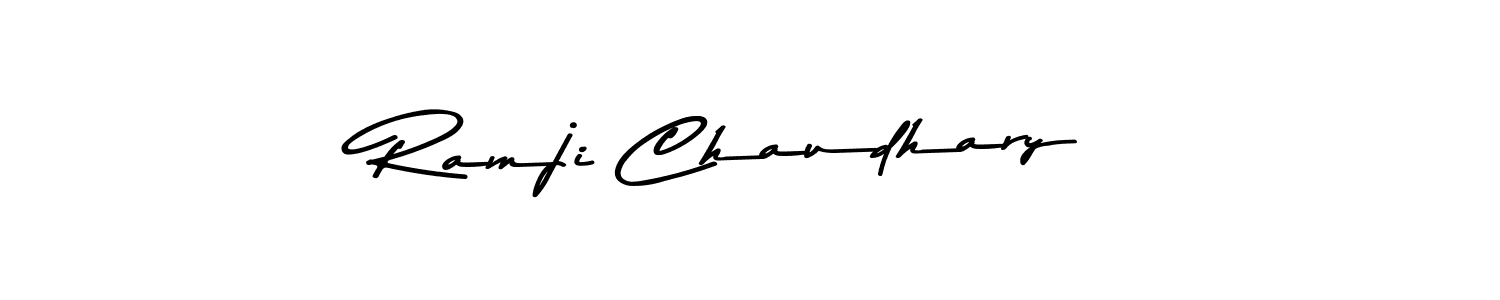 The best way (Asem Kandis PERSONAL USE) to make a short signature is to pick only two or three words in your name. The name Ramji Chaudhary include a total of six letters. For converting this name. Ramji Chaudhary signature style 9 images and pictures png