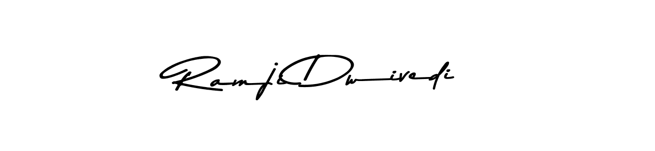 The best way (Asem Kandis PERSONAL USE) to make a short signature is to pick only two or three words in your name. The name Ramji Dwivedi include a total of six letters. For converting this name. Ramji Dwivedi signature style 9 images and pictures png