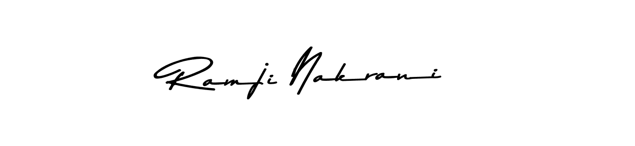 Also You can easily find your signature by using the search form. We will create Ramji Nakrani name handwritten signature images for you free of cost using Asem Kandis PERSONAL USE sign style. Ramji Nakrani signature style 9 images and pictures png