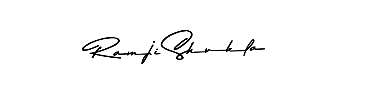 The best way (Asem Kandis PERSONAL USE) to make a short signature is to pick only two or three words in your name. The name Ramji Shukla include a total of six letters. For converting this name. Ramji Shukla signature style 9 images and pictures png