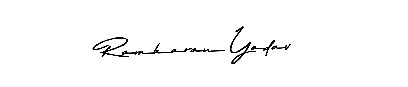 Make a beautiful signature design for name Ramkaran Yadav. With this signature (Asem Kandis PERSONAL USE) style, you can create a handwritten signature for free. Ramkaran Yadav signature style 9 images and pictures png