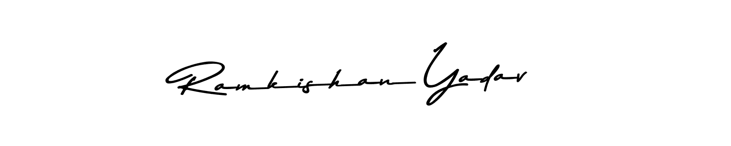 The best way (Asem Kandis PERSONAL USE) to make a short signature is to pick only two or three words in your name. The name Ramkishan Yadav include a total of six letters. For converting this name. Ramkishan Yadav signature style 9 images and pictures png
