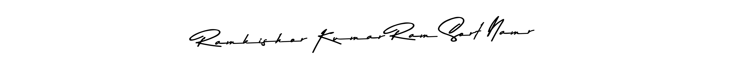 The best way (Asem Kandis PERSONAL USE) to make a short signature is to pick only two or three words in your name. The name Ramkishor Kumar Ram Sort Namr include a total of six letters. For converting this name. Ramkishor Kumar Ram Sort Namr signature style 9 images and pictures png