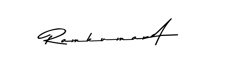 The best way (Asem Kandis PERSONAL USE) to make a short signature is to pick only two or three words in your name. The name Ramkumar A include a total of six letters. For converting this name. Ramkumar A signature style 9 images and pictures png