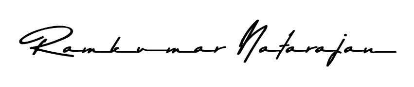 An effortless, minimalist signature concept for Ramkumar Natarajan using Asem Kandis PERSONAL USE design. Clean lines that look great on any document. Ramkumar Natarajan signature style 9 images and pictures png