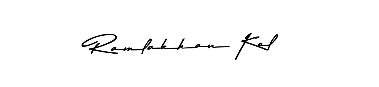 Check out images of Autograph of Ramlakhan Kol name. Actor Ramlakhan Kol Signature Style. Asem Kandis PERSONAL USE is a professional sign style online. Ramlakhan Kol signature style 9 images and pictures png