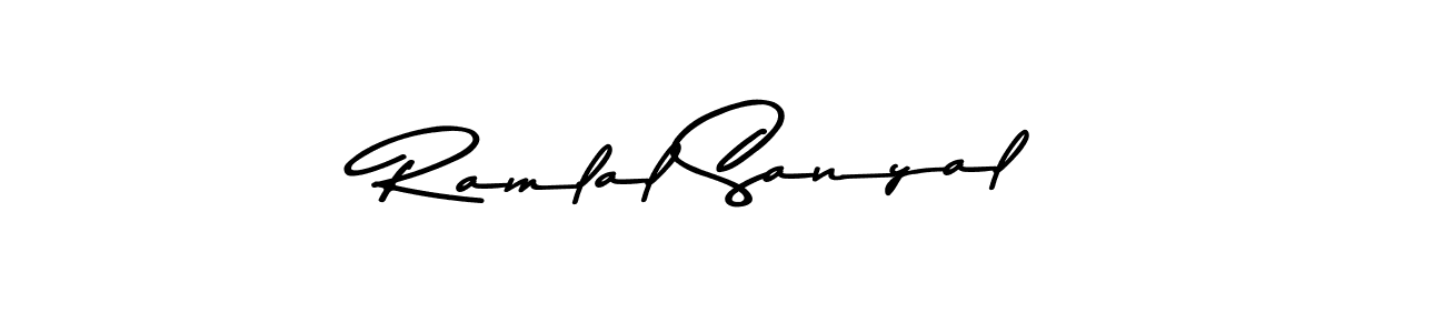 Similarly Asem Kandis PERSONAL USE is the best handwritten signature design. Signature creator online .You can use it as an online autograph creator for name Ramlal Sanyal. Ramlal Sanyal signature style 9 images and pictures png