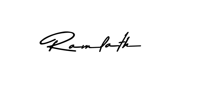 Use a signature maker to create a handwritten signature online. With this signature software, you can design (Asem Kandis PERSONAL USE) your own signature for name Ramlath. Ramlath signature style 9 images and pictures png