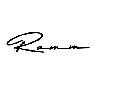 Design your own signature with our free online signature maker. With this signature software, you can create a handwritten (Asem Kandis PERSONAL USE) signature for name Ramm. Ramm signature style 9 images and pictures png