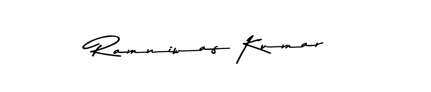 Create a beautiful signature design for name Ramniwas Kumar. With this signature (Asem Kandis PERSONAL USE) fonts, you can make a handwritten signature for free. Ramniwas Kumar signature style 9 images and pictures png