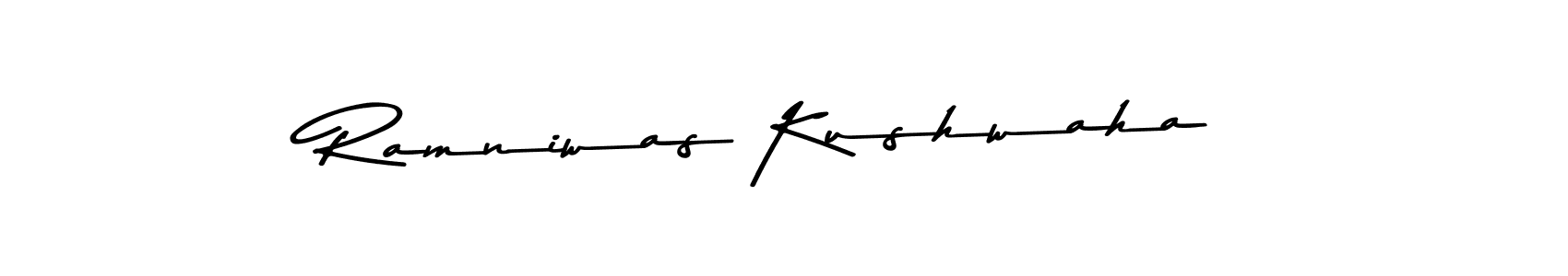 You should practise on your own different ways (Asem Kandis PERSONAL USE) to write your name (Ramniwas Kushwaha) in signature. don't let someone else do it for you. Ramniwas Kushwaha signature style 9 images and pictures png