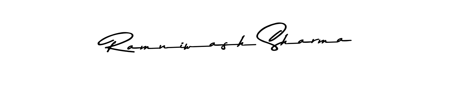 The best way (Asem Kandis PERSONAL USE) to make a short signature is to pick only two or three words in your name. The name Ramniwash Sharma include a total of six letters. For converting this name. Ramniwash Sharma signature style 9 images and pictures png