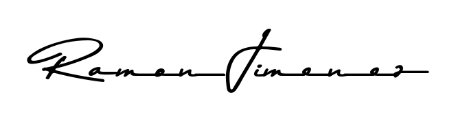 Try this chic Ramon Jimenez handwritten sign style. Using Asem Kandis PERSONAL USE font elements, it gives your name a sleek, memorable identity. Ramon Jimenez signature style 9 images and pictures png