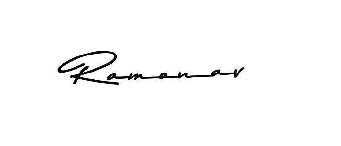 How to make Ramonav name signature. Use Asem Kandis PERSONAL USE style for creating short signs online. This is the latest handwritten sign. Ramonav signature style 9 images and pictures png