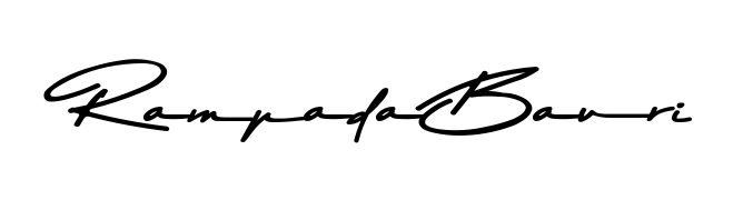 Designed for modern professionals: Rampada Bauri name signature crafted with Asem Kandis PERSONAL USE script. Ready for digital PDF workflows. Rampada Bauri signature style 9 images and pictures png