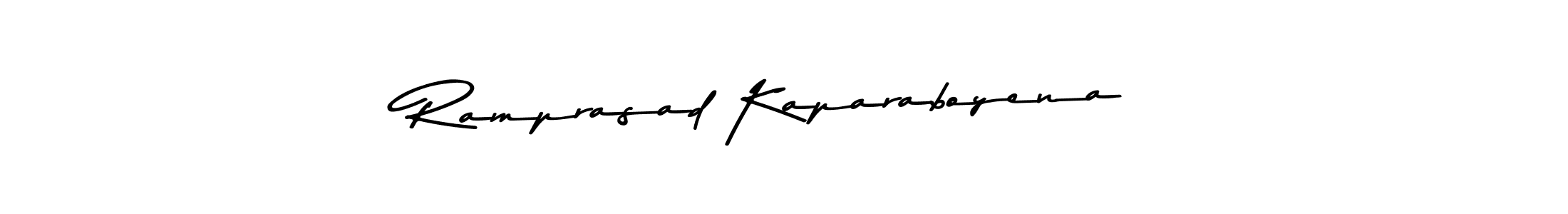 Asem Kandis PERSONAL USE is a professional signature style that is perfect for those who want to add a touch of class to their signature. It is also a great choice for those who want to make their signature more unique. Get Ramprasad Kaparaboyena name to fancy signature for free. Ramprasad Kaparaboyena signature style 9 images and pictures png