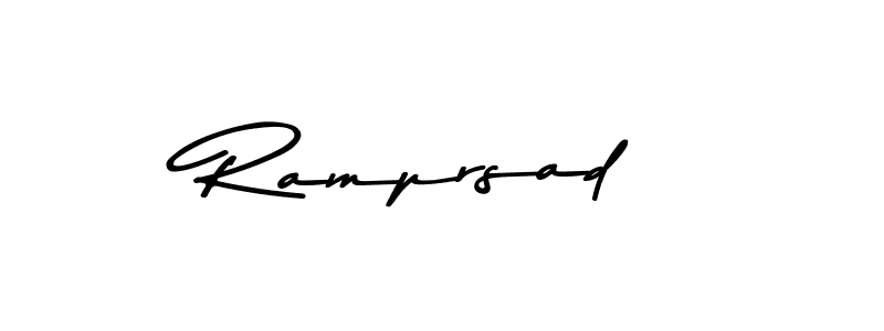 How to make Ramprsad name signature. Use Asem Kandis PERSONAL USE style for creating short signs online. This is the latest handwritten sign. Ramprsad signature style 9 images and pictures png