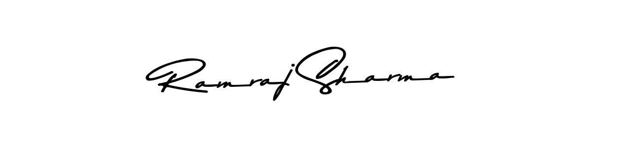 Create a beautiful signature design for name Ramraj Sharma. With this signature (Asem Kandis PERSONAL USE) fonts, you can make a handwritten signature for free. Ramraj Sharma signature style 9 images and pictures png