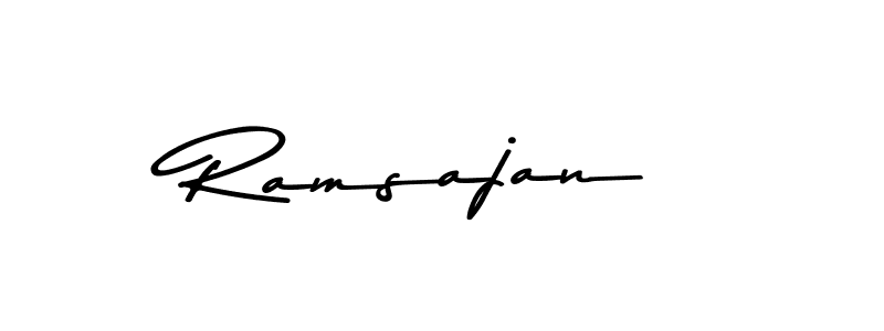 Create a beautiful signature design for name Ramsajan. With this signature (Asem Kandis PERSONAL USE) fonts, you can make a handwritten signature for free. Ramsajan signature style 9 images and pictures png