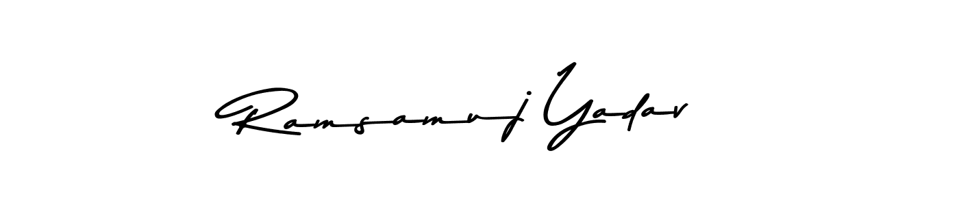 Create a beautiful signature design for name Ramsamuj Yadav. With this signature (Asem Kandis PERSONAL USE) fonts, you can make a handwritten signature for free. Ramsamuj Yadav signature style 9 images and pictures png