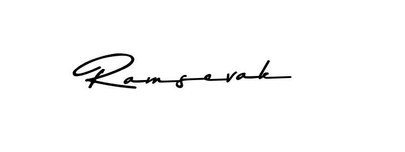 Use a signature maker to create a handwritten signature online. With this signature software, you can design (Asem Kandis PERSONAL USE) your own signature for name Ramsevak. Ramsevak signature style 9 images and pictures png