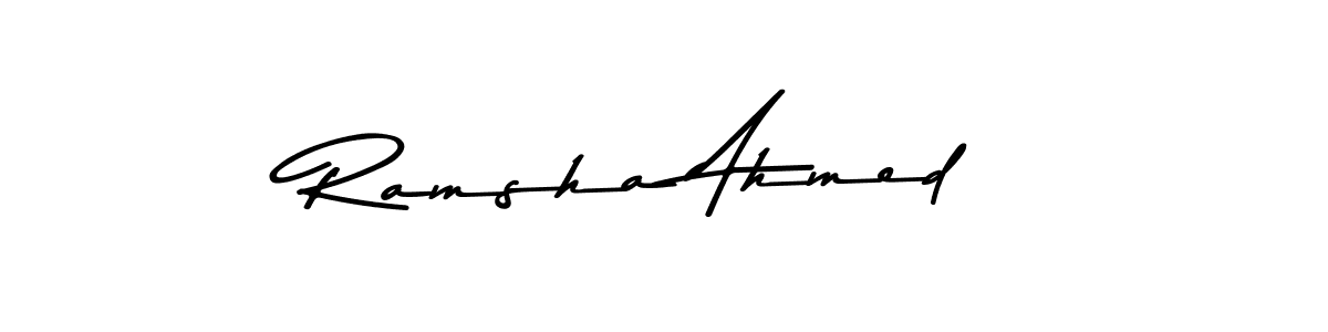 Ramsha Ahmed stylish signature style. Best Handwritten Sign (Asem Kandis PERSONAL USE) for my name. Handwritten Signature Collection Ideas for my name Ramsha Ahmed. Ramsha Ahmed signature style 9 images and pictures png