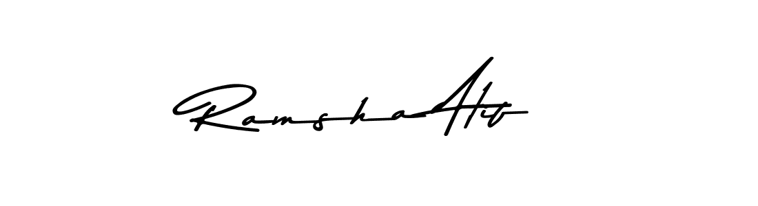 Use a signature maker to create a handwritten signature online. With this signature software, you can design (Asem Kandis PERSONAL USE) your own signature for name Ramsha Atif. Ramsha Atif signature style 9 images and pictures png