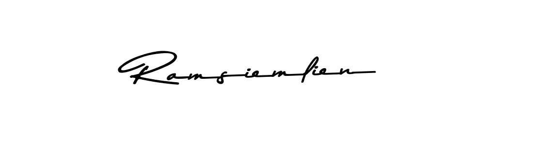 You should practise on your own different ways (Asem Kandis PERSONAL USE) to write your name (Ramsiemlien) in signature. don't let someone else do it for you. Ramsiemlien signature style 9 images and pictures png