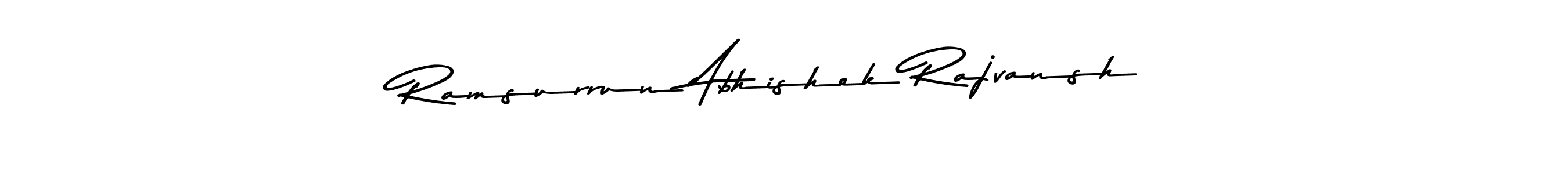 Asem Kandis PERSONAL USE is a professional signature style that is perfect for those who want to add a touch of class to their signature. It is also a great choice for those who want to make their signature more unique. Get Ramsurrun Abhishek Rajvansh name to fancy signature for free. Ramsurrun Abhishek Rajvansh signature style 9 images and pictures png