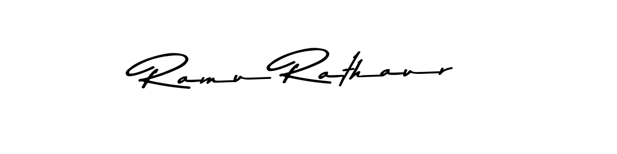 How to make Ramu Rathaur name signature. Use Asem Kandis PERSONAL USE style for creating short signs online. This is the latest handwritten sign. Ramu Rathaur signature style 9 images and pictures png