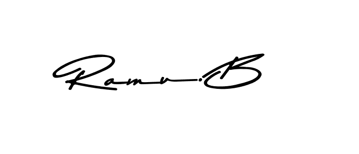 Use a signature maker to create a handwritten signature online. With this signature software, you can design (Asem Kandis PERSONAL USE) your own signature for name Ramu. B. Ramu. B signature style 9 images and pictures png