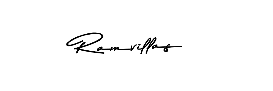 Use a signature maker to create a handwritten signature online. With this signature software, you can design (Asem Kandis PERSONAL USE) your own signature for name Ramvillas. Ramvillas signature style 9 images and pictures png