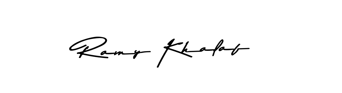 Make a beautiful signature design for name Ramy Khalaf. With this signature (Asem Kandis PERSONAL USE) style, you can create a handwritten signature for free. Ramy Khalaf signature style 9 images and pictures png