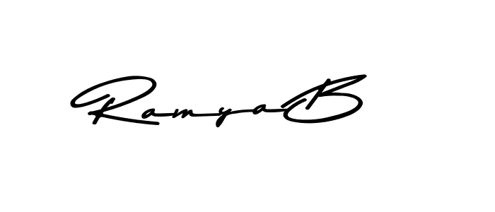 Similarly Asem Kandis PERSONAL USE is the best handwritten signature design. Signature creator online .You can use it as an online autograph creator for name Ramya B. Ramya B signature style 9 images and pictures png