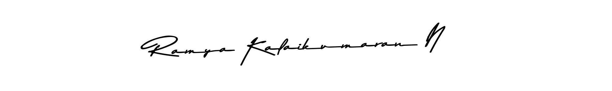 This is the best signature style for the Ramya Kalaikumaran N name. Also you like these signature font (Asem Kandis PERSONAL USE). Mix name signature. Ramya Kalaikumaran N signature style 9 images and pictures png