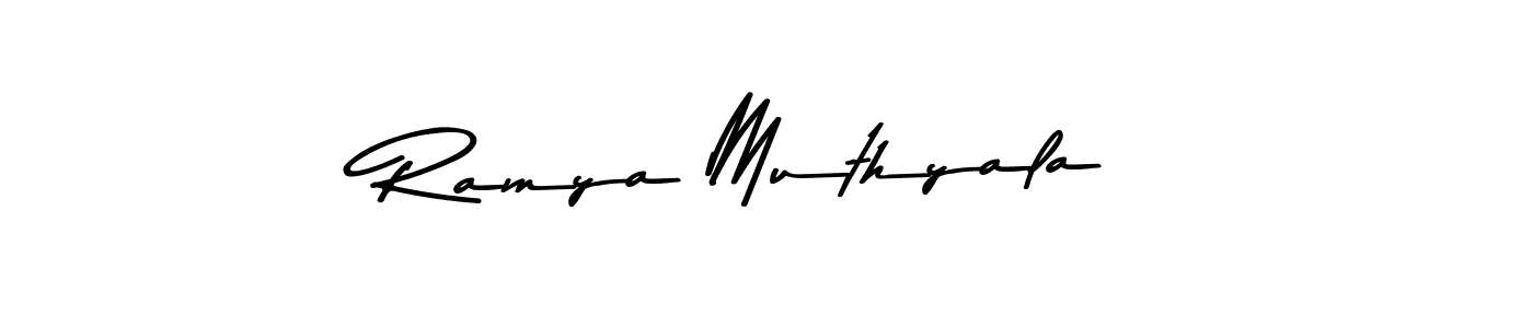 Design your own signature with our free online signature maker. With this signature software, you can create a handwritten (Asem Kandis PERSONAL USE) signature for name Ramya Muthyala. Ramya Muthyala signature style 9 images and pictures png