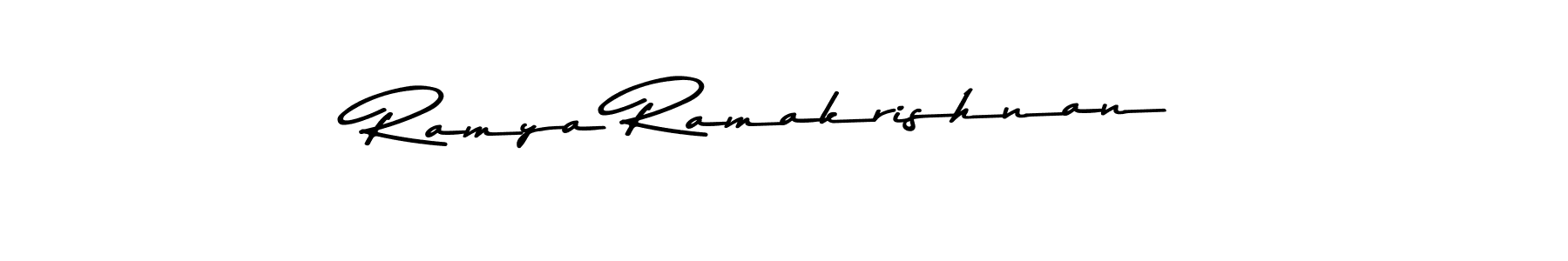 Design your own signature with our free online signature maker. With this signature software, you can create a handwritten (Asem Kandis PERSONAL USE) signature for name Ramya Ramakrishnan. Ramya Ramakrishnan signature style 9 images and pictures png
