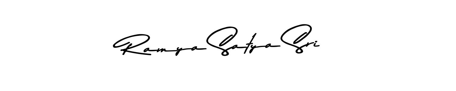 Use a signature maker to create a handwritten signature online. With this signature software, you can design (Asem Kandis PERSONAL USE) your own signature for name Ramya Satya Sri. Ramya Satya Sri signature style 9 images and pictures png