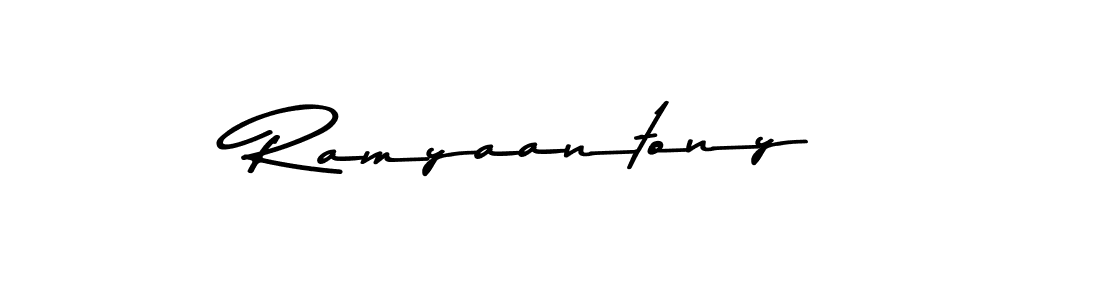The best way (Asem Kandis PERSONAL USE) to make a short signature is to pick only two or three words in your name. The name Ramyaantony include a total of six letters. For converting this name. Ramyaantony signature style 9 images and pictures png