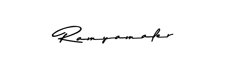 Use a signature maker to create a handwritten signature online. With this signature software, you can design (Asem Kandis PERSONAL USE) your own signature for name Ramyamaler. Ramyamaler signature style 9 images and pictures png