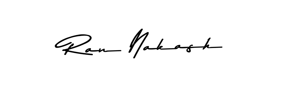 Create a beautiful signature design for name Ran Nakash. With this signature (Asem Kandis PERSONAL USE) fonts, you can make a handwritten signature for free. Ran Nakash signature style 9 images and pictures png