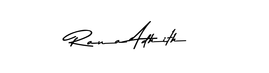The best way (Asem Kandis PERSONAL USE) to make a short signature is to pick only two or three words in your name. The name Rana Adhith include a total of six letters. For converting this name. Rana Adhith signature style 9 images and pictures png