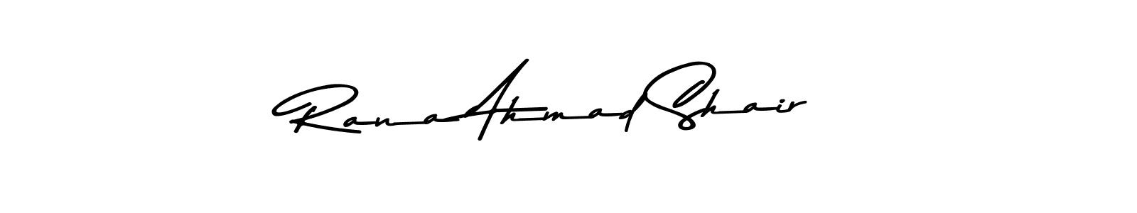 The best way (Asem Kandis PERSONAL USE) to make a short signature is to pick only two or three words in your name. The name Rana Ahmad Shair include a total of six letters. For converting this name. Rana Ahmad Shair signature style 9 images and pictures png