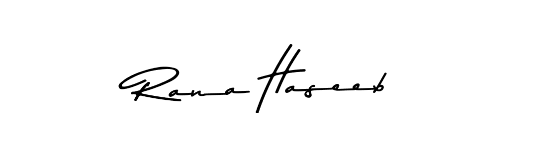 Create a beautiful signature design for name Rana Haseeb. With this signature (Asem Kandis PERSONAL USE) fonts, you can make a handwritten signature for free. Rana Haseeb signature style 9 images and pictures png