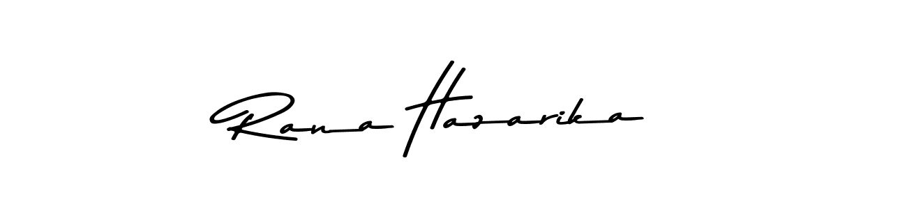 How to make Rana Hazarika name signature. Use Asem Kandis PERSONAL USE style for creating short signs online. This is the latest handwritten sign. Rana Hazarika signature style 9 images and pictures png