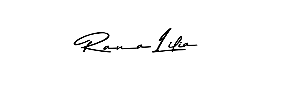 This is the best signature style for the Rana Lilia name. Also you like these signature font (Asem Kandis PERSONAL USE). Mix name signature. Rana Lilia signature style 9 images and pictures png