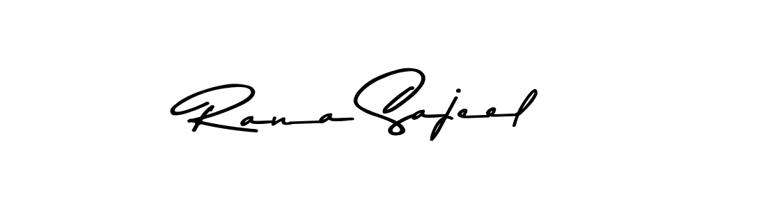 Design your own signature with our free online signature maker. With this signature software, you can create a handwritten (Asem Kandis PERSONAL USE) signature for name Rana Sajeel. Rana Sajeel signature style 9 images and pictures png